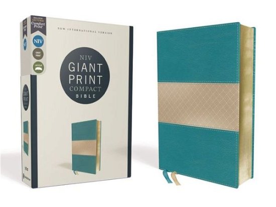 NIV, Giant Print Compact Bible, Leathersoft, Teal, Red Letter Edition, Comfort Print - Zondervan - Books - Zondervan - 9780310454755 - June 23, 2020