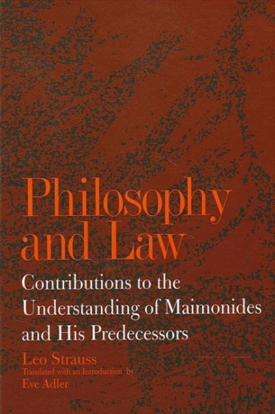 Cover for Leo Strauss · Philosophy and law (Book) (1995)