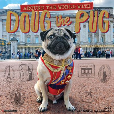 Doug the Pug 2025 12 X 12 Wall Calendar (Kalender) (2024)