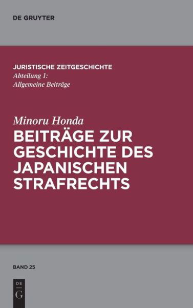 Cover for Honda · Beiträge zur japanischen Strafrec (Buch) (2020)