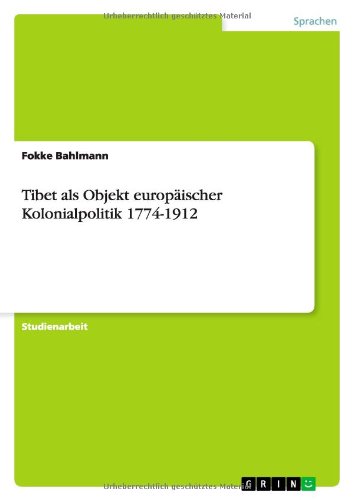 Cover for Bahlmann · Tibet als Objekt europäischer (Book) [German edition] (2013)