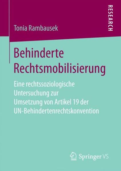 Cover for Rambausek · Behinderte Rechtsmobilisierun (Book) (2016)