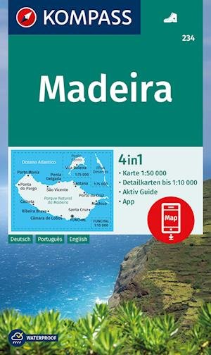 Cover for Mair-Dumont / Kompass · Kompass Wanderkarte: Madeira (Hardcover Book) (2024)