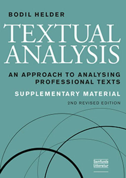 Cover for Bodil Helder · Textual Analysis, supplementary material, 2. udgave (Paperback Book) [2nd edition] (2015)