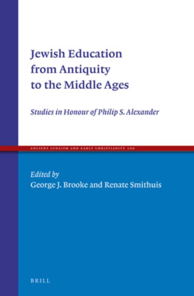 Cover for George J. Brooke · Jewish Education from Antiquity to the Middle Ages (Hardcover Book) (2017)