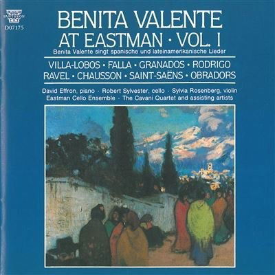 Cover for Heitor Villa-Lobos  · Benita Valente At Eastman Vol.1 (CD)