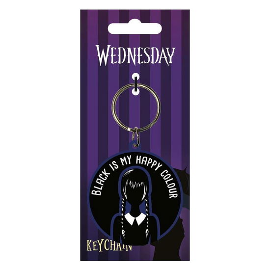 Wednesday (Happy Colour) Rubber Keychain - Wednesday - Merchandise - WEDNESDAY - 5050293394756 - October 31, 2023