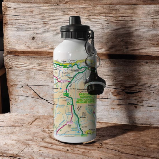Cover for OS Map 600ml Metal Water Bottle - Brecon Beacons National Park (MERCH) (2025)