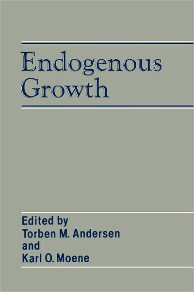 Cover for T Andersen · Endogenous Growth - Scandinavian Journal of Economics (Paperback Bog) (1994)
