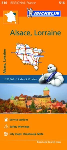 Alsace Lorraine - Michelin Regional Map 516: Map - Michelin - Bøger - Michelin Editions des Voyages - 9782067209756 - 7. marts 2016