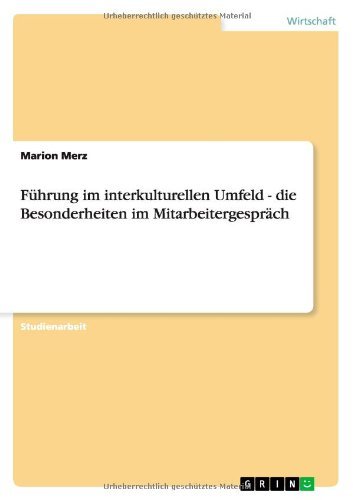 Cover for Merz · Führung im interkulturellen Umfeld (Bok) [German edition] (2010)