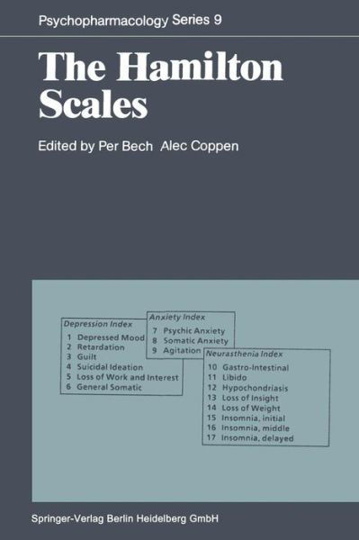 Cover for Per Bech · The Hamilton Scales - Psychopharmacology Series (Paperback Bog) [Softcover Reprint of the Original 1st Ed. 1990 edition] (2014)