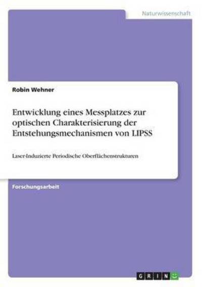 Cover for Wehner · Entwicklung eines Messplatzes zu (Book) (2016)