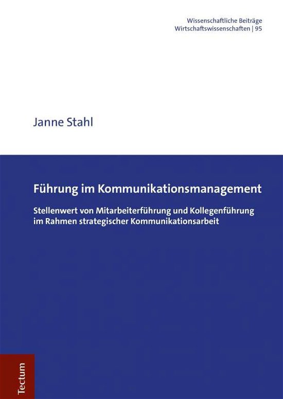 Cover for Stahl · Führung im Kommunikationsmanageme (Book) (2020)
