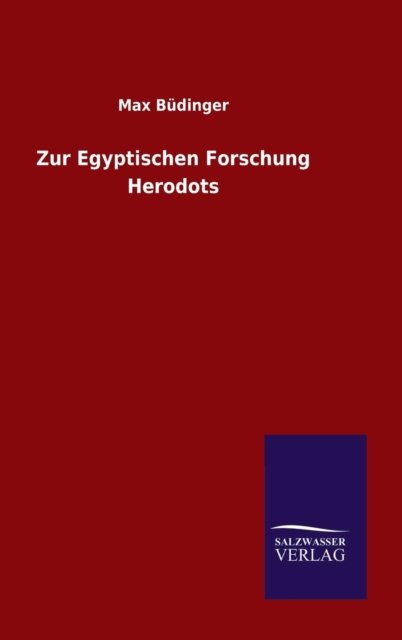 Cover for Büdinger · Zur Egyptischen Forschung Hero (Book) (2015)