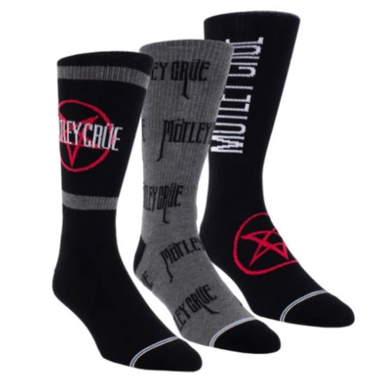 Mötley Crüe · Motley Crue Assorted Crew Socks 3 Pack (One Size) (TØJ) (2024)