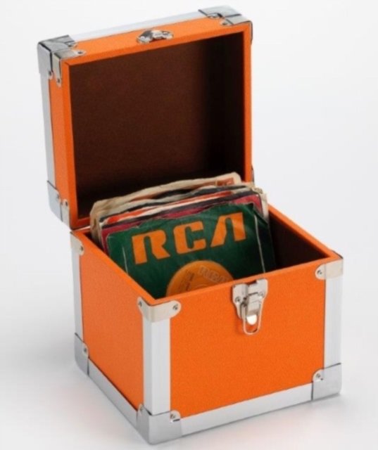 7 Inch 50 Record Storage Carry Case Orange - Orange - Audio & HiFi - STEEPLETONE - 5025088207757 - 