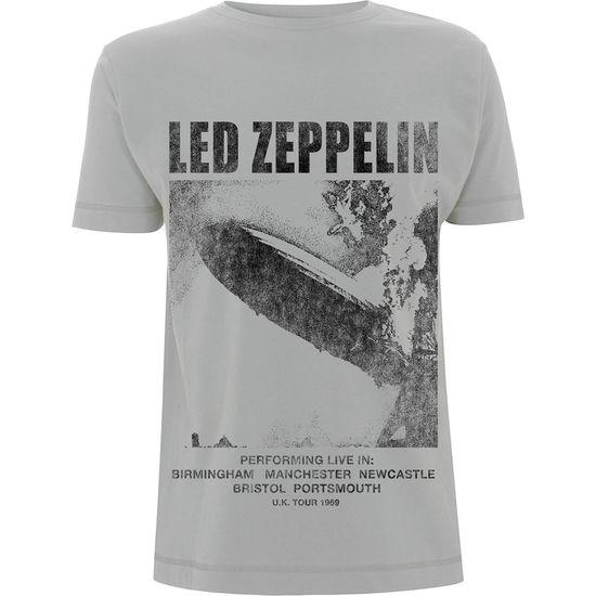 Led Zeppelin Unisex T-Shirt: UK Tour '69 LZ1. - Led Zeppelin - Mercancía -  - 5056187713757 - 