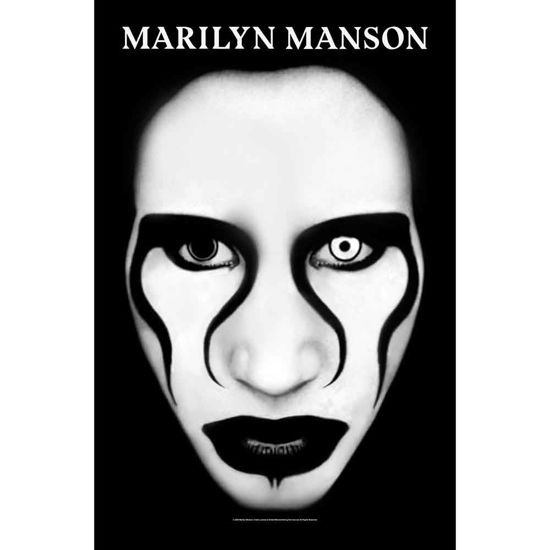 Marilyn Manson Textile Poster: Defiant Face - Marilyn Manson - Koopwaar -  - 5056365702757 - 