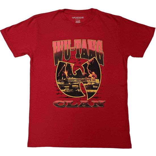 Cover for Wu-Tang Clan · Wu-Tang Clan Unisex T-Shirt: Brick Wall (Red) (T-shirt) [size S] (2023)