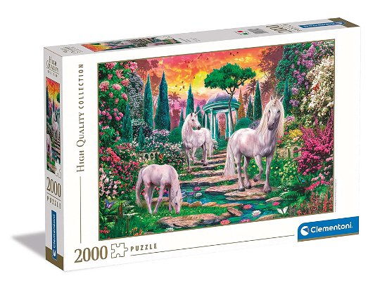 Cover for Clementoni · Puslespil HQC Classical Garden Unicorns, 2000 brikker (Jigsaw Puzzle) (2023)