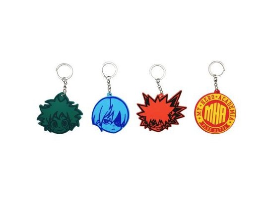 Cover for My Hero Academia · MY HERO ACADEMIA - 4 Rubber Keyrings Set (Toys)