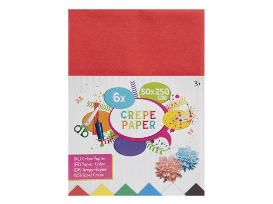 Cover for Crepepapier 6 Kleuren 50x250cm (Leksaker) [1:a utgåva] (2022)