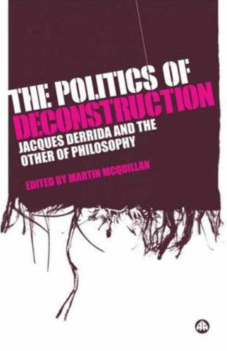 Cover for Martin Mcquillan · The Politics of Deconstruction: Jacques Derrida and the Other of Philosophy (Hardcover Book) (2007)