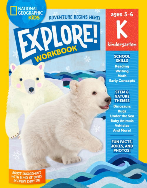 Cover for National Geographic Kids · National Geographic Kids Explore! Workbook Kindergarten (Pocketbok) (2025)