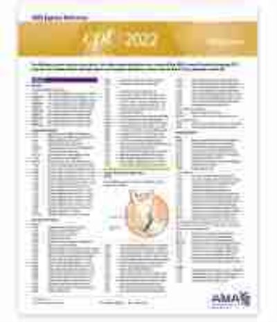 Cover for American Medical Association · CPT Express Reference Coding Card 2022: OMS / Dental (Map) (2022)