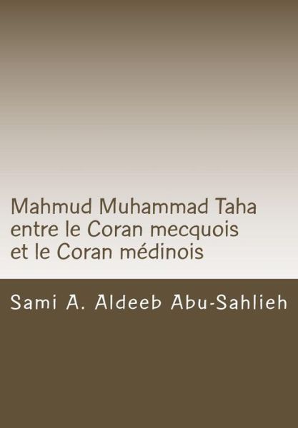 Cover for Sami a Aldeeb Abu-Sahlieh · Mahmud Muhammad Taha (Paperback Book) (2018)