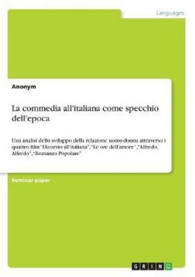 Cover for Anonym · La commedia all'italiana come sp (Book) (2017)