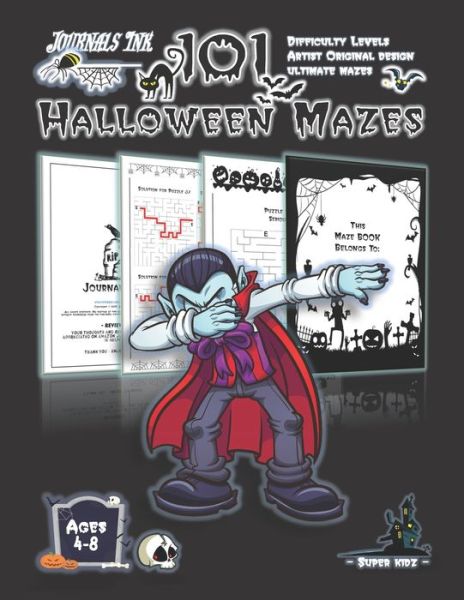 Cover for Sk · Halloween Maze Book for Kids Ages 4-8 (Paperback Book) (2020)