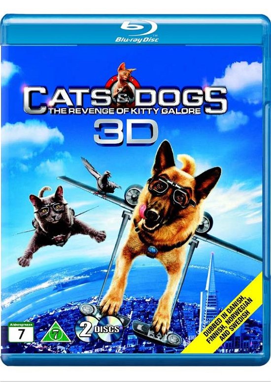Cover for Hund &amp; Kat Imellem 2 - 3D · Cats &amp; Dogs 2 (Bd3d/S/N) (Blu-ray) (2011)