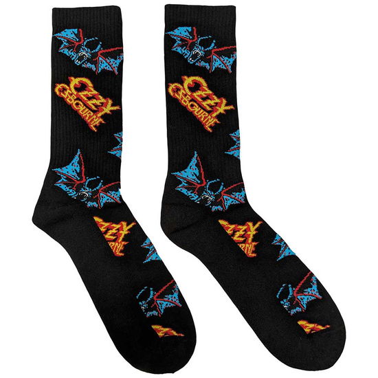 Cover for Ozzy Osbourne · Ozzy Osbourne Unisex Ankle Socks: Logos &amp; Bats (UK Size 7 - 11) (Bekleidung) [size M] (2024)