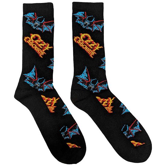 Cover for Ozzy Osbourne · Ozzy Osbourne Unisex Ankle Socks: Logos &amp; Bats (UK Size 7 - 11) (Bekleidung) [size M]