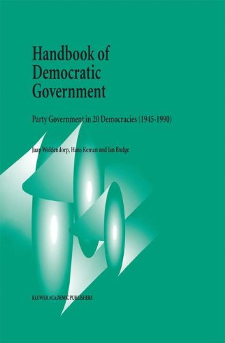 J.J. Woldendorp · Handbook of Democratic Government: Party Government in 20 Democracies (1945-1990) (Hardcover Book) [Reprinted from EUROPEAN JOURNAL OF POLITICAL RESEA edition] (1993)