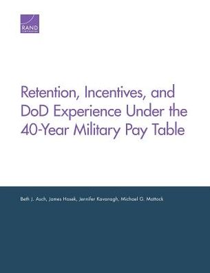 Cover for Beth J. Asch · Retention, Incentives, and DOD Experience Under the 40-Year Military Pay Table (Paperback Book) (2016)