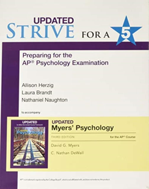 Cover for David A Myers · Updated Strive for a 5: Preparing for the AP® Psychology Exam (Inbunden Bok) [3rd ed. 2021 edition] (2020)