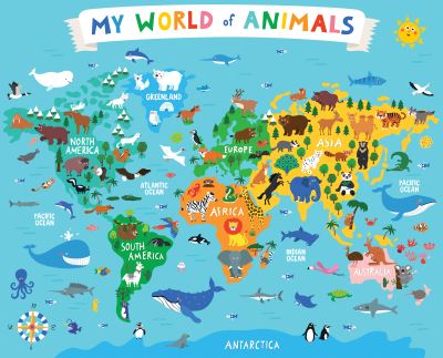 My World of Animals 36-Piece Floor Puzzle - Nastja Holtfreter - Books - Duo Press LLC - 9781950500758 - July 20, 2021