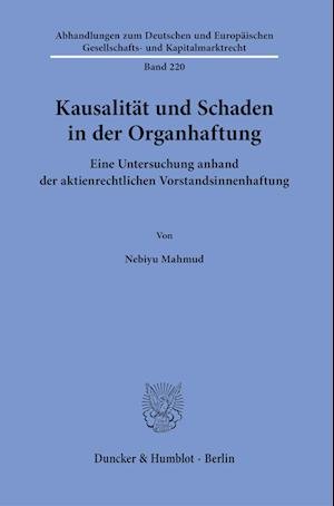 Cover for Nebiyu Mahmud · Kausalität und Schaden in der Organhaftung (Book) (2023)