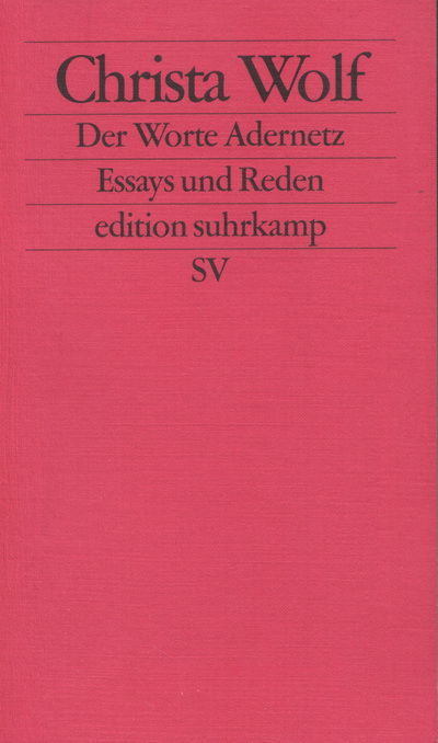 Cover for Christa Wolf · Edit.suhrk.2475 Wolf.worte Adernetz (Book)