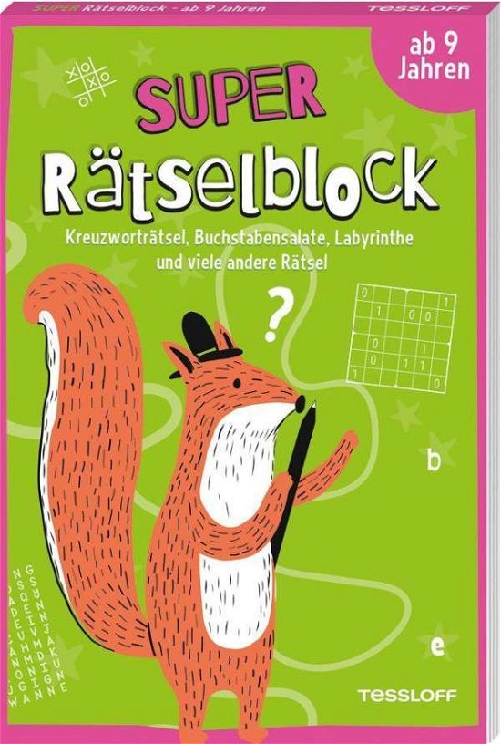Cover for Stefan Heine · Super Rätselblock ab 9 Jahren.Kreuzworträtsel, Buchstabensalate, Labyrinthe und viele andere Rätsel (Paperback Bog) (2021)