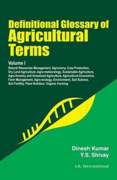 Cover for Dinesh Kumar · Definitional Glossary of Agricultural Terms, Two Volume Set (Paperback Book) (2008)