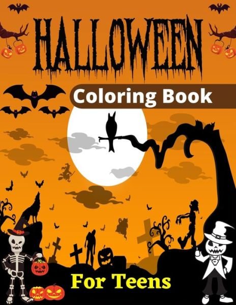 Cover for Mnktn Publications · HALLOWEEN Coloring Book For Teens (Pocketbok) (2021)