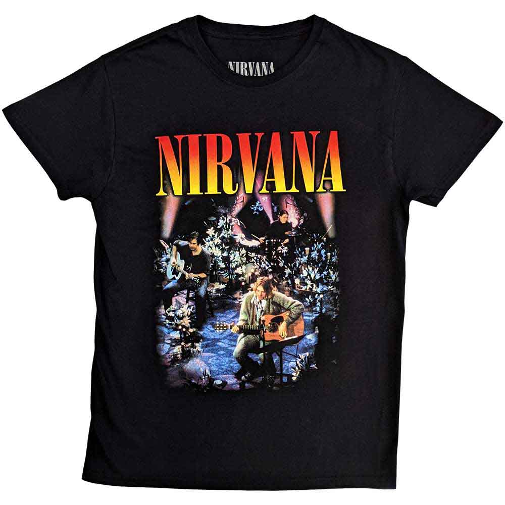 Nirvana Unisex T-Shirt: Unplugged Photo Black - Unisex edition