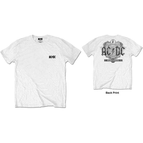 AC/DC Unisex T-Shirt: Black Ice (Back Print / Retail Pack) - AC/DC - Koopwaar -  - 5056170678759 - 