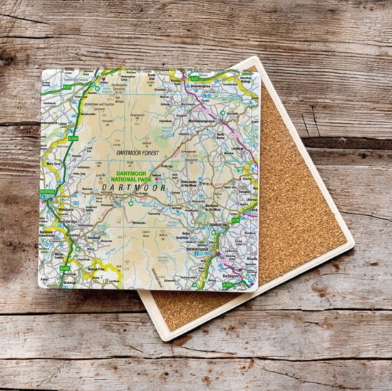 Cover for OS Map Ceramic Single Coaster - Dartmoor National Park (MERCH) (2025)