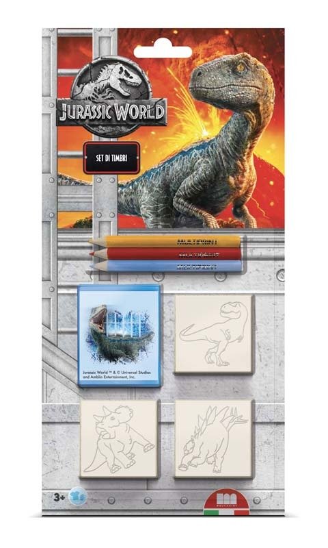 Blister 3 Timbri · Jurassic World (MERCH)