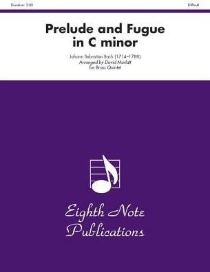 Cover for Johann Sebastian Bach · Prelude and Fugue in C minor (Partitur) (2008)